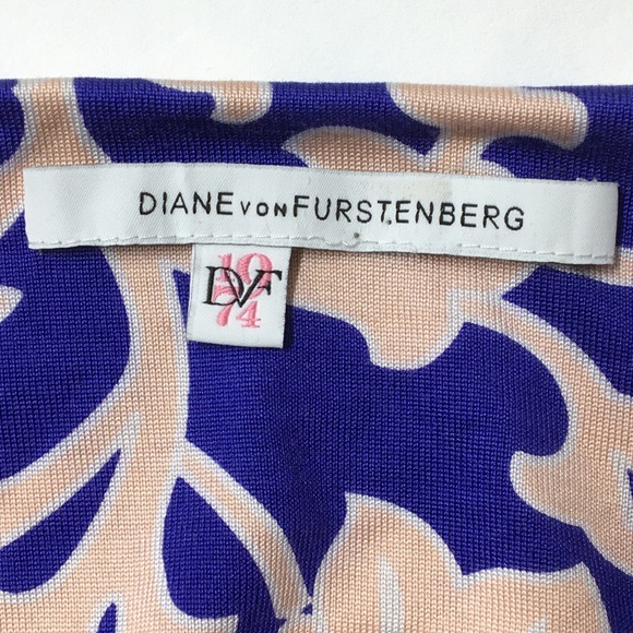 Diane Von Furstenburg Reina 100% Silk Long sleeve Mini Dress Burma Rose Size 10 - Picture 9 of 16